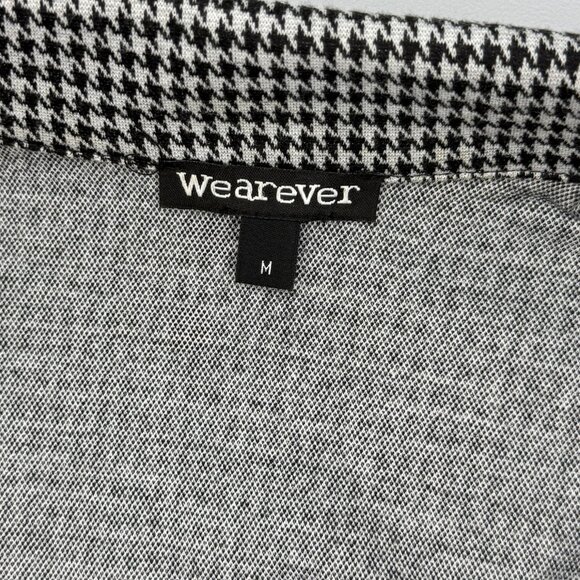 Wearever Knit Women's Long Houndstooth Blazer, Size M, Tailored, Light Weight - Picture 4 of 7
